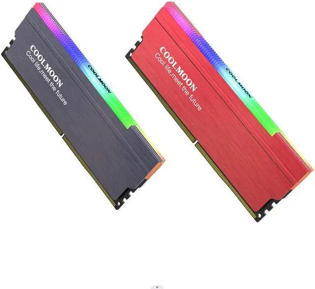 Alt view image 2 of 6 - COOLMOON CR-D134S ARGB RAM Heatsink Heat Spreader Cooler Memory Cooling Vest for Desktop Computer PC Memory