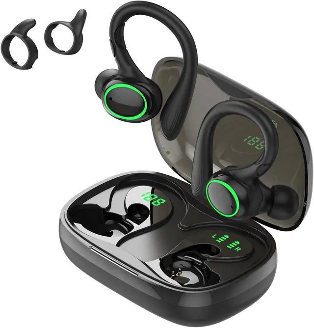 Alt view image 7 of 7 - True Wireless Earbuds, 60H Playback Bluetooth 5.3 Headphones, Noise Cancelling Wireless Headphones with LED Battery Display, 4 Mics Clear Call, IPX7 Waterproof Bluetooth Earbuds for Workout Sports