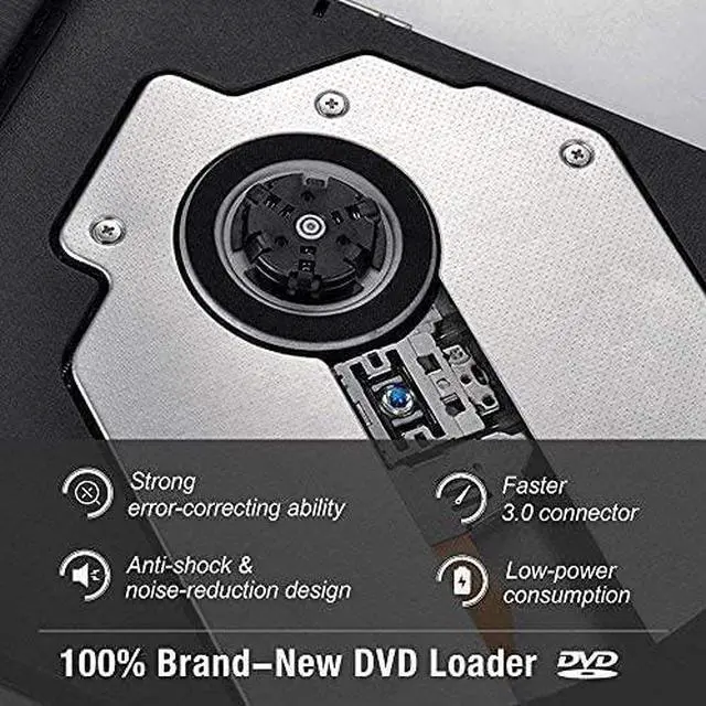 Alt view image 5 of 7 - External CD/DVD Drive for Laptop Desktop PC, USB 3.0 Ultra-Slim Portable CD DVD Burner Writer Compatible with Mac MacBook Pro/Air iMac Desktop Windows 7/8/10/XP/Vista (Black)