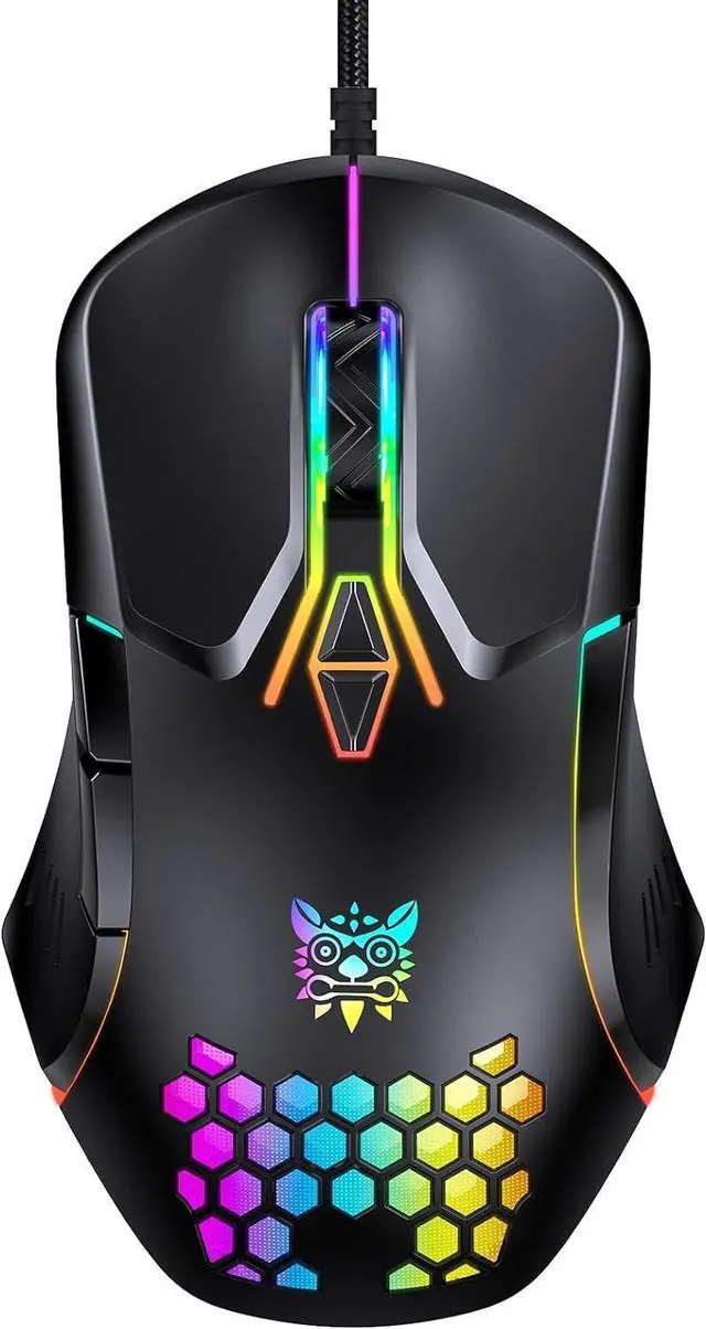 Main image of GAMING Mice, USB Wired Gaming Mouse, Colorful RGB Light, 3600 DPI 4 Adjustable Levels, USB Ergonomic Mouse for Computer/Laptop, 7 Buttons Optical Mouse, Right or Left Hand Use, Black