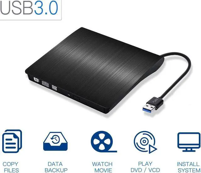 Main image of USB 3.0 External CD/DVD Drive,Ultra-Thin Touch Portable High-Speed Data Transfer CD/DVD-RW Burner Player for Desktop Laptop Ultrabook Support Windows XP/7/8/10/Vista,Mac OS-Black eokCXOY
