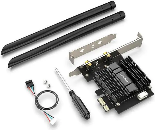 Alt view image 7 of 7 - 3000Mbps WiFi 6 PCI Express WiFi Card, Bluetooth 5.1 Dual Band 2.4G/5GHz 802. 11AC/AX Intel AX200 Chips Heat Sink Technology WiFi Network Adapter for PC Supports Windows10 (64bit) Only