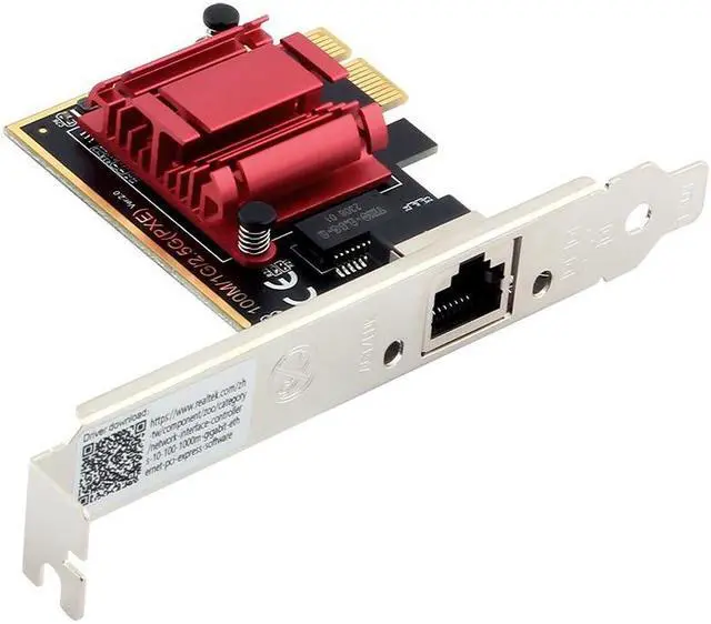 Alt view image 6 of 7 - 2.5 Gigabit Ethernet PCI Express PCI-E Network Card 10/100/1000/2500Mbps RJ45 LAN Adapter Converter for Desktop Windows 10/11 Linux