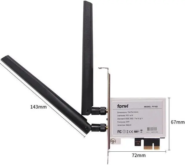 Alt view image 3 of 6 - FV-102 NGFF M.2 2230 Key A+E to Desktop PCI-E Wireless Adapter Converter for M.2 wifi Bluetooth Adapter Comptible with wifi 6E AX210 wifi 6 AX200 9260 8265 MT7921K PCI-e X1 X4 X8 X16 wifi Card