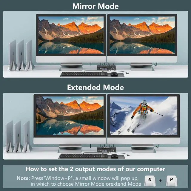 Alt view image 4 of 7 - Dual Monitor Displayport KVM Switch 8K@30Hz 4K@144Hz, USB 3.0 KVM Switches 3 Computers 2 Monitors Displayport 1.4 with 4 USB 3.0 Ports for USB Devices, DP Monitor Switch for 3 PCs, with Wired Remote