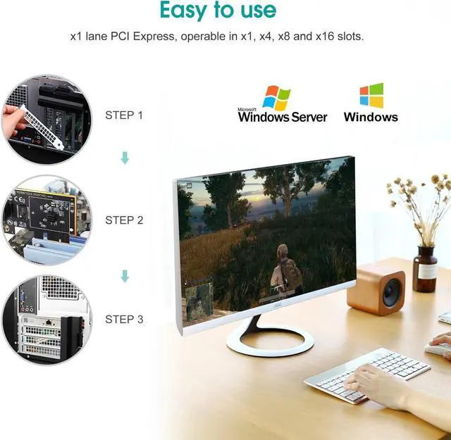 Alt view image 7 of 7 - 2.5Gbps PCI Express Network Adapter, 2.5GBase-T PCIe Card, Wake on LAN, Flow Control, Low Profile Bracket, Windows 11/10 /8 /8.1/7, Windows Server 2012, 2008, Linux PE25
