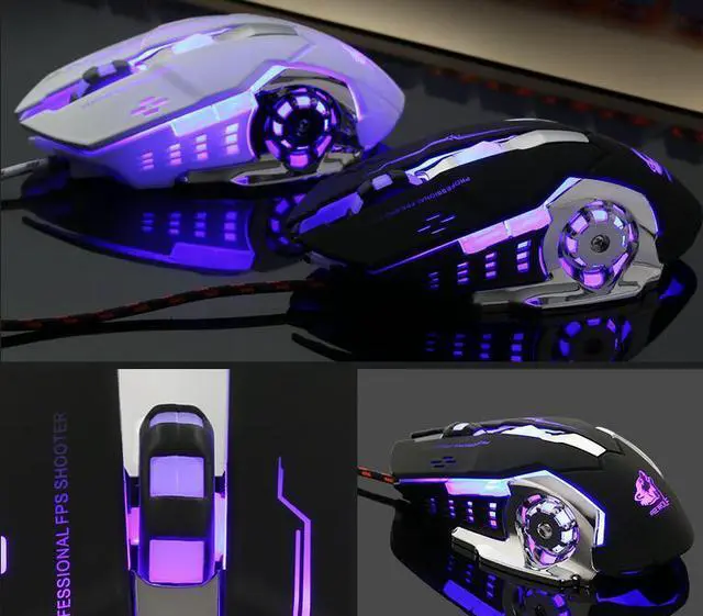 Alt view image 5 of 7 - Free wolf V5 Gaming Mouse 4000 DPI 6D Wired Optical Gaming Mouse