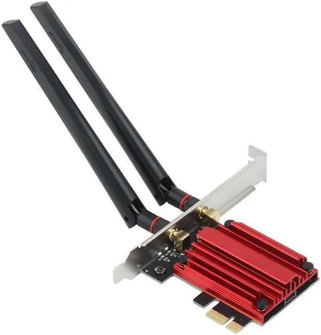 Alt view image 6 of 7 - AX5400 PCIe WiFi 7 WiFi Card for Desktop PC Bluetooth 5.4 WPA3 802.11be AX Tri Band Wireless Adapter with MU-MIMO Ultra-Low Latency Supports Windows 11,10 (Not Support for AMD Motherboard)