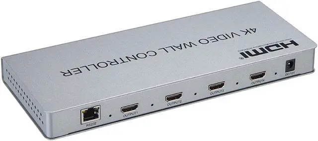 Alt view image 4 of 7 - Video Wall Controller 2x2 4K Processor HDMI 1.4 HDCP 1.4 Support 2x2,1x2,1x4 with 1 DVI or HDMI Input 4 HDMI Output