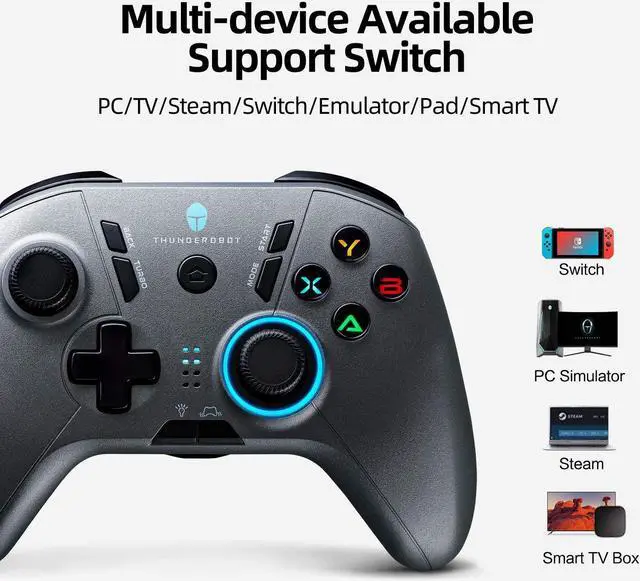 Alt view image 6 of 6 - ThundeRobot Wired Gaming Controller,Gamepad G30 USB Wired PC Joystick Gamepad with Customized Buttons, Dual Vibration Motors, Ergonomic Laptop Game Controller for PC with Windows Vista/7/8/8.1/10