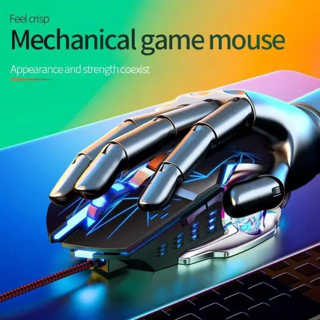 Alt view image 4 of 7 - USB Wired Gaming Mouse, Gaming Mice with LED Backlit Light, E-sports Silent Mouse, 4 Adjustable DPI Up to 3600dpi, Ergonomic Design, 6 Programmable Buttons Compatible with PC, Laptop (Star Black)