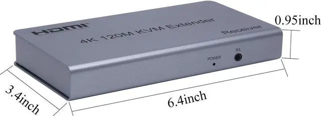 Alt view image 2 of 7 - HDMI KVM USB Extender Over CAT6 Cable Up to 120m (393 feet) Support HDMI 1.4 4K@30Hz HDCP 1.4 and IR Control