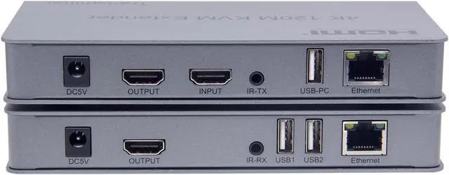 Alt view image 6 of 7 - HDMI KVM USB Extender Over CAT6 Cable Up to 120m (393 feet) Support HDMI 1.4 4K@30Hz HDCP 1.4 and IR Control