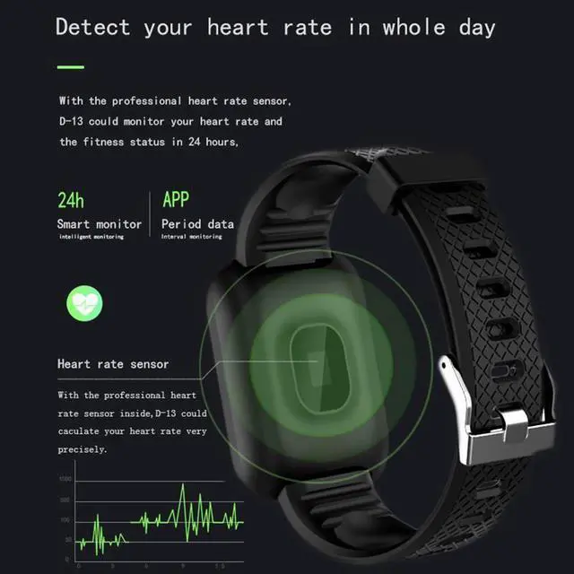 Alt view image 5 of 6 - Sport Smart Watch Men Waterproof Smartwatch Women Blood Pressure Heart Rate Monitor Health Fitness Tracker Watch For Android IOS