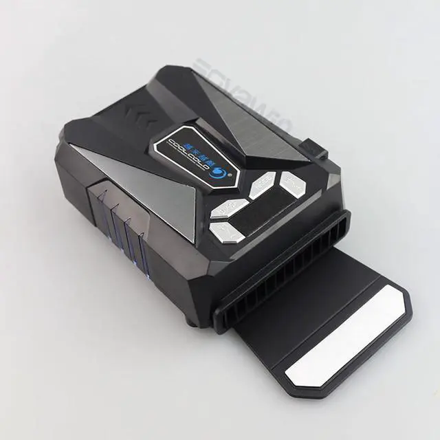 Alt view image 4 of 6 - Notebook Laptop Cooler USB Fan Cooling Air Cooler Speed Adjustable with Screen for Notebook Laptop Gamer