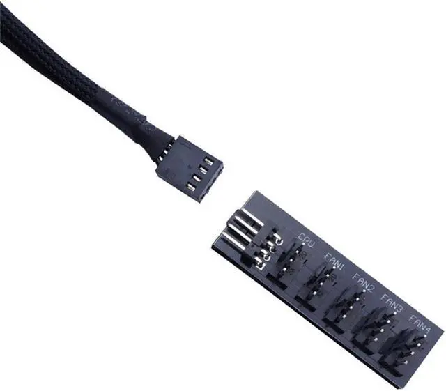 Alt view image 6 of 6 - Fan Hub Splitter 1 to 5 Ports 4 Pin PWM Regulator 12V Power Cable Hub Adapter for CPU Cooler Case Chasis Cooling Fan eokCXOY