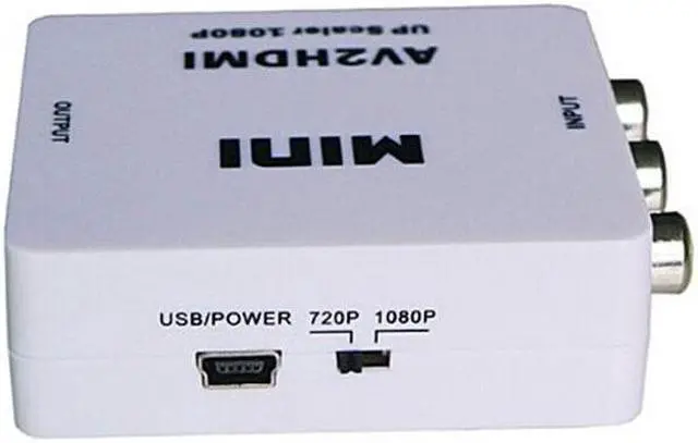 Alt view image 2 of 6 - RCA AV to HDMI Converter Adapter Mini Composite CVBS to HDMI AV2HDMI Converter By Best Pirce