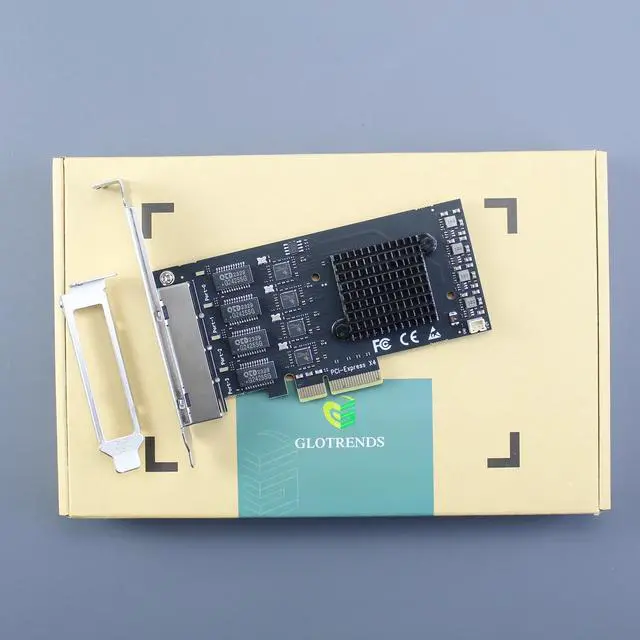 Alt view image 7 of 7 - GLOTRENDS LE8445 4-Port 2.5 Gigabit PCIe Ethernet Network Card, 4 x RTL8125BG Chip, 4 x RJ45 LAN Port, PCIe X4 Installation