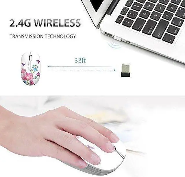Alt view image 5 of 7 - Wireless Mouse USB Optical Mini Computer Silent Mouse for Mac/Notebook/Laptop(Bird)