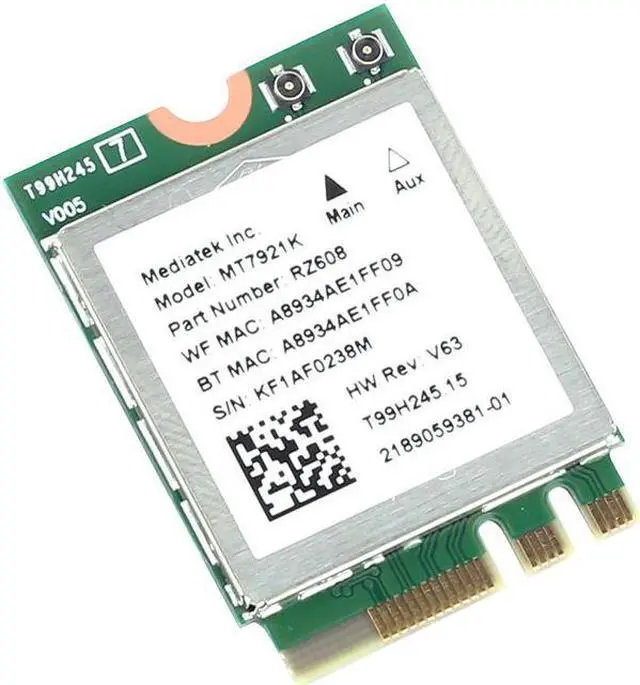 Alt view image 5 of 7 - MT7921K M.2 WiFi 6 Card for PC Dual Band 2.4GHz/5GHz 1800Mbps 802.11ax/ac wifi Bluetooth 5.2 Network Card same as wifi 6 AX200 Wireless Adapter Support Windows 10/11