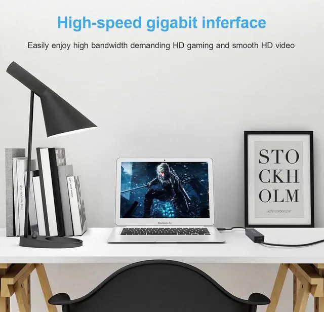 Alt view image 5 of 7 - USB 3.0 to Rj45 Lan Ethernet Adapter Network Card to RJ45 Lan Ethernet Adapter (10/100/1000) Mbps Network Adapter for PC Macbook Windows 10 Laptop