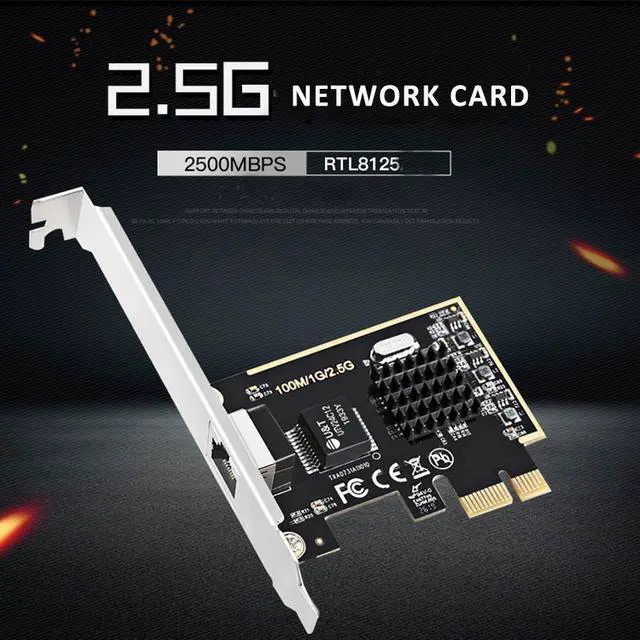 Alt view image 6 of 7 - 2.5GBase-T PCIe Network Adapter with 1 Port 2500/1000/100Mbps PCI Express Gigabit Ethernet Card RJ45 LAN Controller Support Windows Server/Windows/Linux RTL8152 Chipset Standard and Low-Profile Bracke