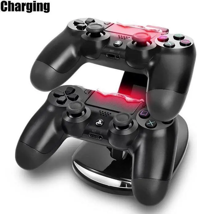 Alt view image 3 of 7 - Dual PS4/PS4 Slim/PS4 Pro Gaming Controller LED Charging Stand USB Charger Dock Station Cradle For Sony Playstation 4 PS4 / PS4 Slim /PS4 Pro