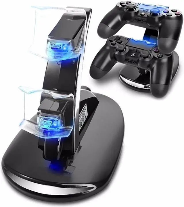 Alt view image 6 of 7 - Dual PS4/PS4 Slim/PS4 Pro Gaming Controller LED Charging Stand USB Charger Dock Station Cradle For Sony Playstation 4 PS4 / PS4 Slim /PS4 Pro