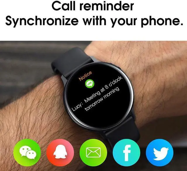 Alt view image 5 of 7 - Smart Watch Men Women Bracelet IP68 Waterproof Swim Full Touch Screen Smartwatch ECG Heart Rate Blood Pressure for Android IOS Phone eokCXOY