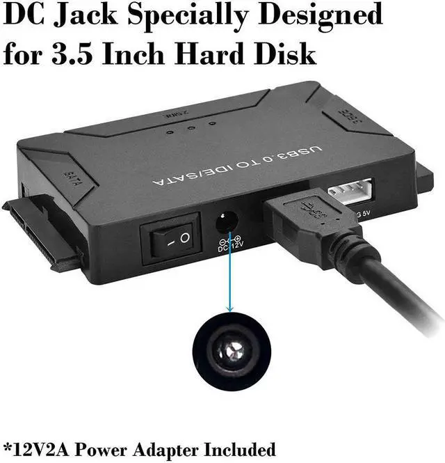 Alt view image 4 of 7 - USB To IDE SATA Data Adapter USB3.0 To IDE SATA Hard Disk Transfer Converter 4 in 1 For PC Laptop 2.5 3.5inch 8TB Hard Disk Dock