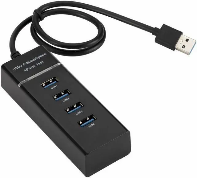 Alt view image 5 of 7 - High Speed 4 Ports USB 3.0 Hub USB Splitter Portable USB Port USB HUB for Apple Macbook Air Laptop PC Tablet High Speed