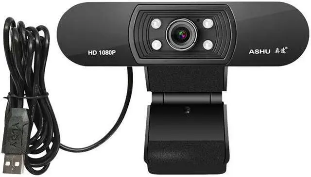 Alt view image 6 of 6 - Webcam 1080P HD Web Camera with Built-in Microphone 1920 x 1080p USB Plug&Play WebCam Widescreen Video