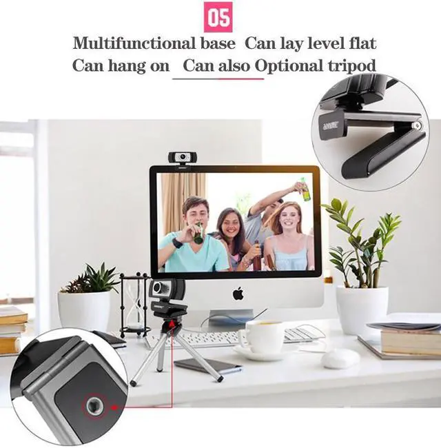 Alt view image 6 of 7 - Webcam 1080p HD Webcam Camera with Built-in HD Microphone USB Web Cam Computer Camera Professional Anchor Beauty Camera