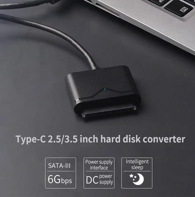 Alt view image 2 of 7 - Type C USB 3.1 To 15 + 7pin SATA 3.0 2.5 / 3.5 Inch Hard Disk Adapter Converter USB 3.1 Type C To SATA HDD / SSD Cable