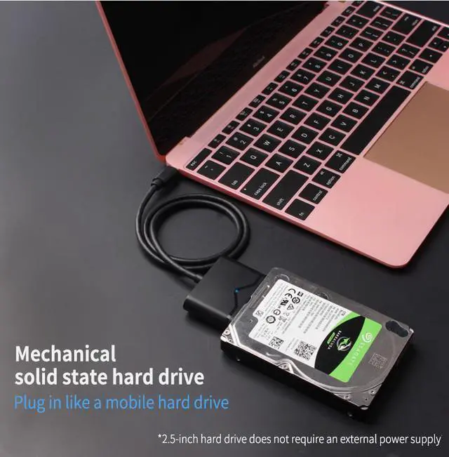 Alt view image 6 of 7 - Type C USB 3.1 To 15 + 7pin SATA 3.0 2.5 / 3.5 Inch Hard Disk Adapter Converter USB 3.1 Type C To SATA HDD / SSD Cable
