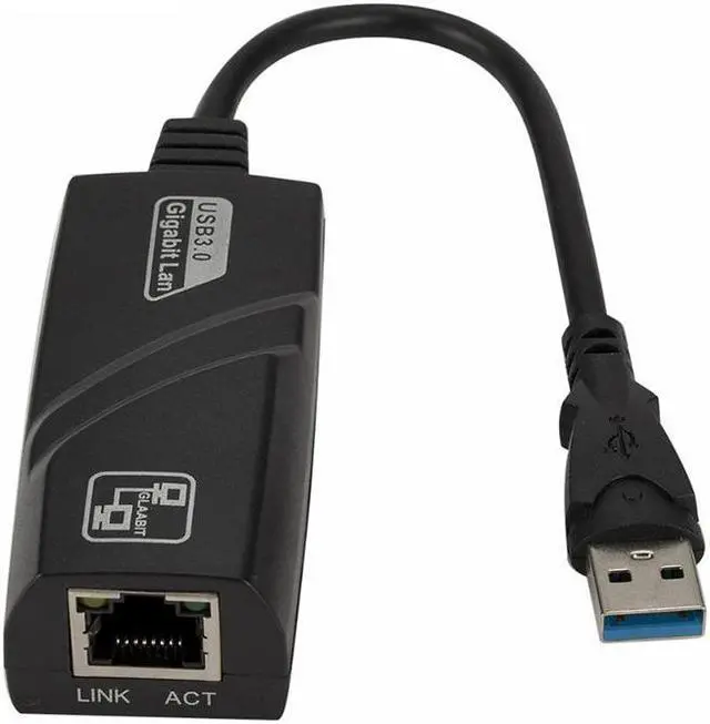 Main image of Wired USB 3.0 To Gigabit Ethernet RJ45 LAN (10/100/1000) Mbps Network Adapter Ethernet Network Card For PC COmputers