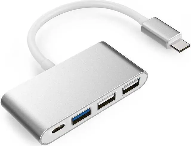 Main image of 4-in-1 USB-C Hub with Type C, USB 3.0, USB 2.0 for MacBook Air 2018, MacBook Pro 13/15 (Thunderbolt 3), ChromeBook,More,Connecting & Multiport Charging Adapter