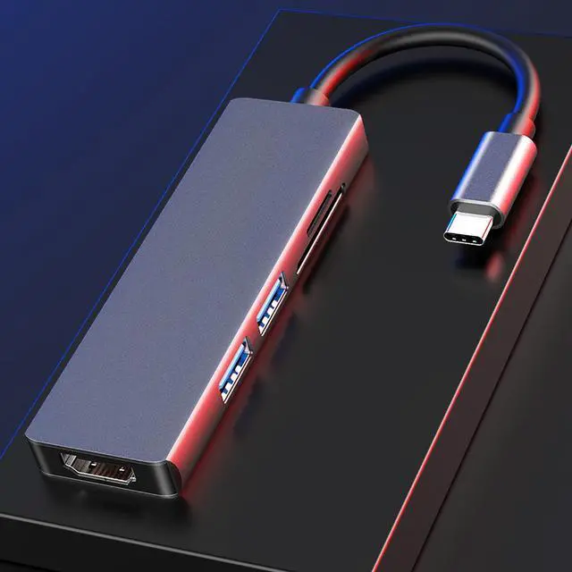 Alt view image 7 of 7 - USB C Hub,5-in-1 Type C Adapter 4K USB C to HDMI,USB C Multiport Adapter, USB C to USB 3.0, SD/Mircro SD Card Reader Slots, Compatible Chromebook, BEEL XPS, Samsung Galaxy S8/S8+/S9/S9+/Note 8