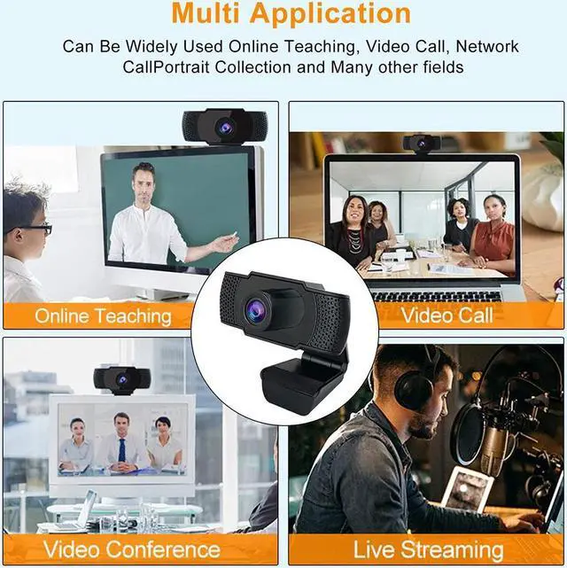 Alt view image 4 of 7 - 1080P Webcam with Microphone, Wansview USB 2.0 Desktop Laptop Computer Web Camera with Auto Light Correction, Plug and Play, for Windows Mac OS, for Video Streaming, Conference, Gaming, Online Classes