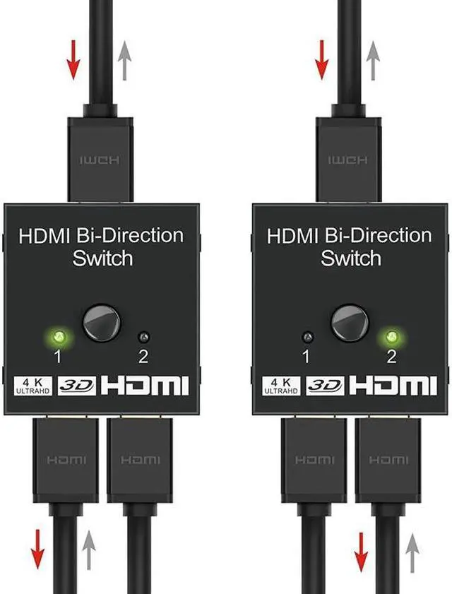 Alt view image 5 of 7 - HDMI Splitter 4K 1080P Switch Bi-Direction 1x2/2x1 Adapter HDMI Switcher 2 in 1 out for PS4/3 TV Box Nitendo Switch