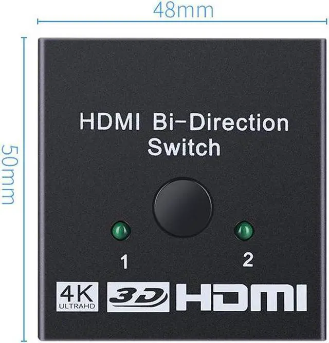 Alt view image 7 of 7 - HDMI Splitter 4K 1080P Switch Bi-Direction 1x2/2x1 Adapter HDMI Switcher 2 in 1 out for PS4/3 TV Box Nitendo Switch