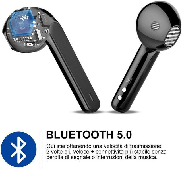 Alt view image 4 of 7 - Wireless Earbuds, Mini Bluetooth 5.0 Headphones True Wireless Headphone with Charging Case, Waterproof In-ear Headphone Touch Control Earbuds for Sport Reading (black)