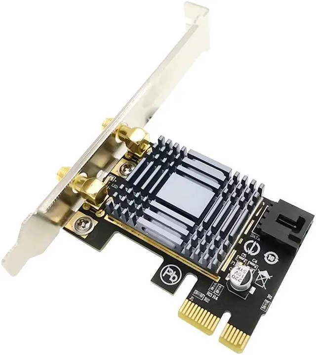 Alt view image 4 of 6 - 2.4G 5G PCIE Wireless Adapter AC 300Mbps Bluetooth 4.0 Stable WIFI Network Card Dual Band Lightweight Computer Games Pcie High Speed WiFi Adapter