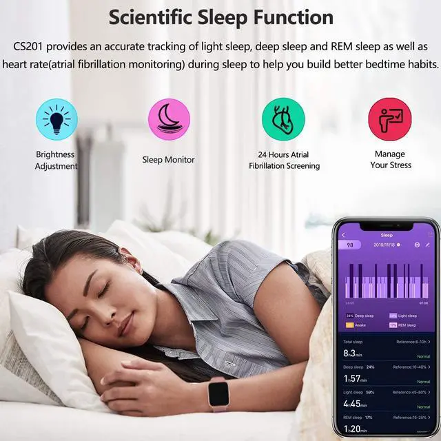 Alt view image 5 of 7 - 18 Sports Mode Smart Watch with Music Control, DIY Screen Fitness Tracker with Blood Oxygen H-R Monitor, Sleep Tracker with Pedometer Step Calories Counter for Men Women