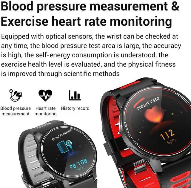 Alt view image 4 of 7 - Sports Smart Watch 1.3 Inch Full Touch Screen Watch IP68 Waterproof Men Women Fitness Tracker 360mAh Big Battery 60 days Long Standby Bluetooth Watch Silicone Strap SmartWatch for Android IOS