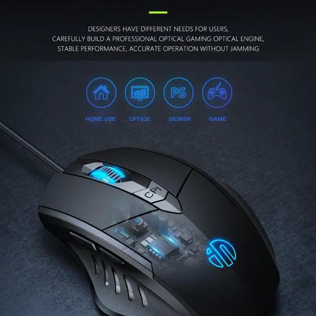 Alt view image 4 of 7 - Wired Gaming Mouse, 6 Button Ergonomic Wired USB Computer Mouse Gamer Mice Silent Mause 4000DPI Optical Mouse for PC Laptop Computer