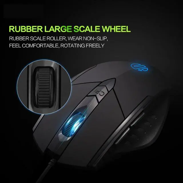 Alt view image 5 of 7 - Wired Gaming Mouse, 6 Button Ergonomic Wired USB Computer Mouse Gamer Mice Silent Mause 4000DPI Optical Mouse for PC Laptop Computer