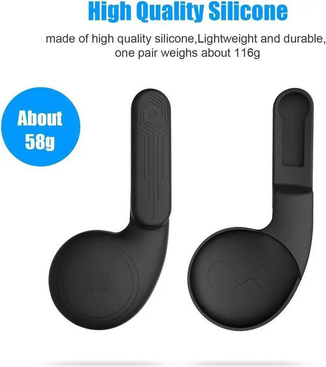 Alt view image 2 of 7 - Silicone Ear Muffs for Oculus Quest 2 VR Headset to Enhanced Headset Sound, Quest 2 Accessories Headphone Extension Cover (Black, 1 Pair)