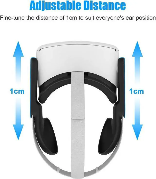Alt view image 3 of 7 - Silicone Ear Muffs for Oculus Quest 2 VR Headset to Enhanced Headset Sound, Quest 2 Accessories Headphone Extension Cover (Black, 1 Pair)