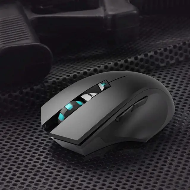 Alt view image 6 of 6 - Noiseless Wireless Mouse, i720 Erognomic Right-handed Wireless Silent Gaming Mouse For Windows and MAC - Black